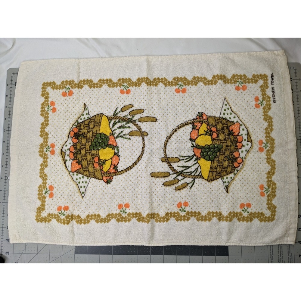 Kitchen Hand‎ Towel Tan Fruit Basket 16x23 Inch